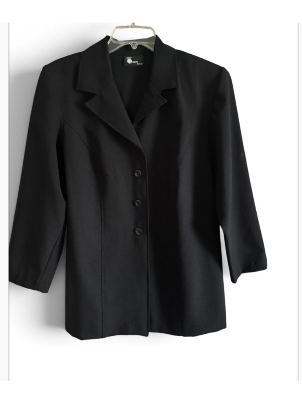 First Option Too Black Longer Button Blazer Jacket Office Casual Size Large